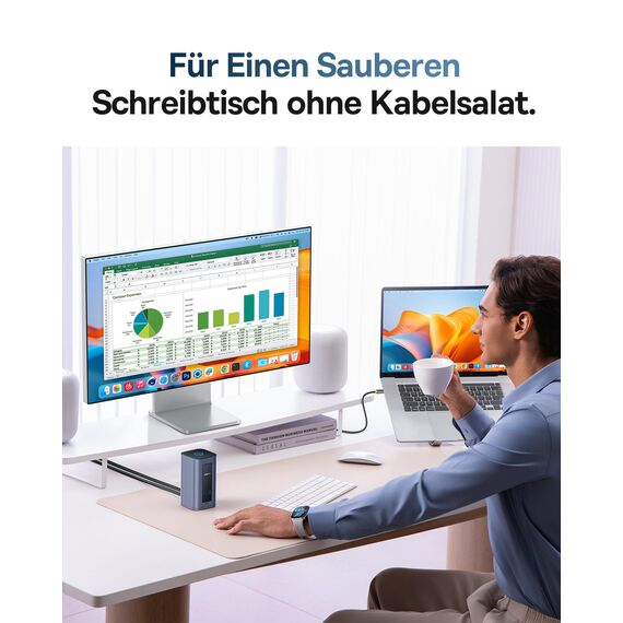Baseus Nomos Air Mac 12 in 1, Displaylink Docking Station, Dockingstation 2 Monitore Erweiterung für macOS, mit 2K HDMI/DP, 10Gbps USB-C/A, 100W PD, Gigabit Ethernet, Displaylink-Treiber Erforderlich