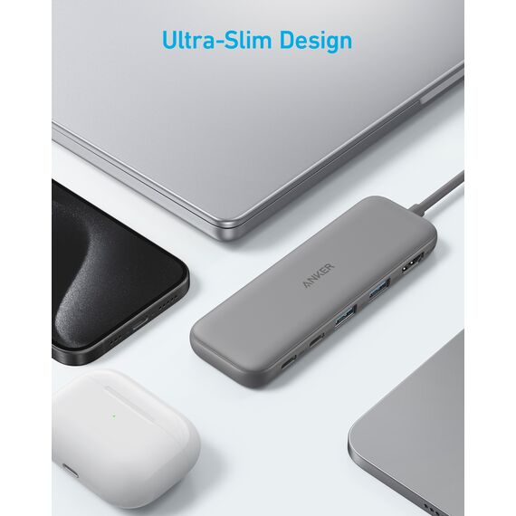 Anker USB C Hub, 332 USB-C Hub (5-in-1) mit 4K HDMI Display, 5Gbps Datenanschluss und 2 USB-A Ports für MacBook Pro, Air, Dell XPS, Lenovo Thinkpad, HP Laptops Mehr