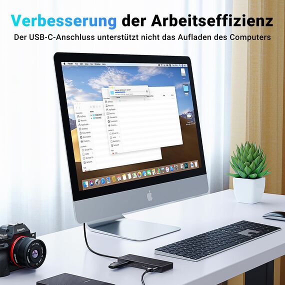 UGREEN USB C Hub 10 Gbps, Adapter Mit 2 USB C 3.2 und 2 USB 3.2 Ports, Hochgeschwindigkeits Multiport Splitter für iPhone 17 Serie, Galaxy S25 Serie, MacBook, iMac, iPad, Chromebook und Mehr