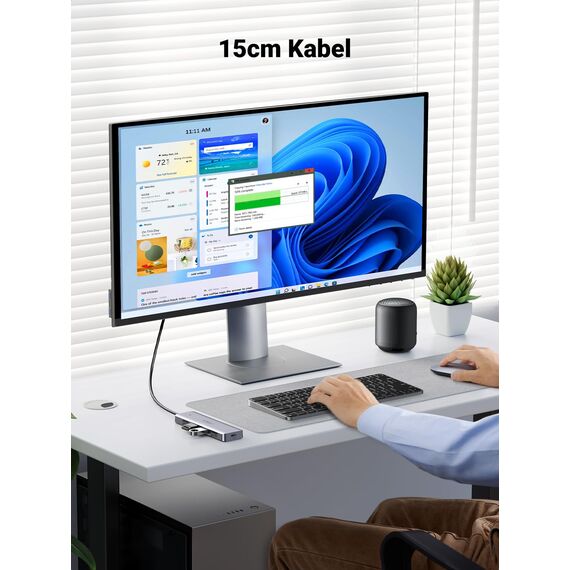 UGREEN USB C Hub mit 4 Ports USB 3.0 OTG Adapter, Verteiler Mit Stromversorgung-Port Kompatibel Mit iPhone 17 Serie, MacBook Serie, iPad, Surface Pro/Go, Thinkpad und Mehr (15cm)