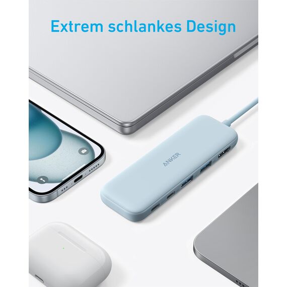 Anker USB C Hub, 332 USB-C Hub (5-in-1) mit 4K HDMI Display, 5Gbps Datenanschluss und 2 USB-A Ports für MacBook Pro, Air, Dell XPS, Lenovo Thinkpad, HP Laptops Mehr