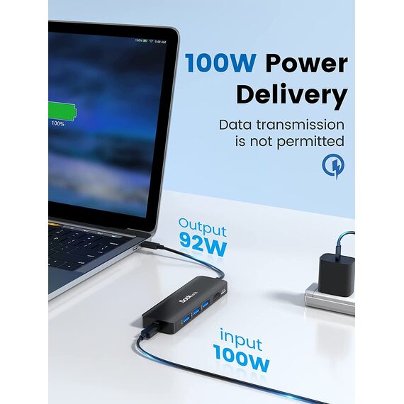 USB C Hub für MacBook Air M2, Dockteck 5 in 1 Dock USB C HDMI Adapter 4k 60hz, 3 USB-3.0, 100W PD für MacBook Pro/Air M1/M2, iPad Pro, Steam Deck