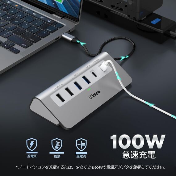 Intpw P9 USB C Hub, 9-IN-1 USB Hub 3.0 mit 4K HDMI, 2 Type-A 3.0, PD 100W, 2 Type-A 2.0, USB-C 3.0, SD/TF, Aluminium Docking Station für iPhone17/16/15/ MacBook Air/Pro iPad/Laptop/Mac OS/Windows