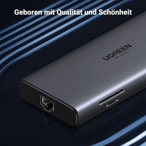 UGREEN Revodok Pro 109 USB C Hub 10Gbps USB A 3.2&USB C 3.2, HDMI 4K@60Hz, PD100W, Ethernet, SD/TF, Docking Station kompatibel mit iPhone 17/16, MacBook Pro/Air, Surface, Galaxy S24/S23 usw.