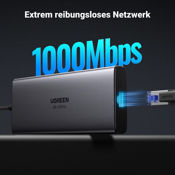 UGREEN Revodok Pro 109 USB C Hub 10Gbps USB A 3.2&USB C 3.2, HDMI 4K@60Hz, PD100W, Ethernet, SD/TF, Docking Station kompatibel mit iPhone 17/16, MacBook Pro/Air, Surface, Galaxy S24/S23 usw.