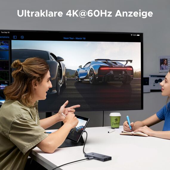 UGREEN Revodok Pro 1091 USB C Hub, 10Gbps USB C Adapter mit 4K HDMI, Gigabit Ethernet, USB 3.2 10Gbps Datenports, SD/TF Kartenleser, PD 100W Kompatibel mit MacBook, Surface, iPad Pro usw.