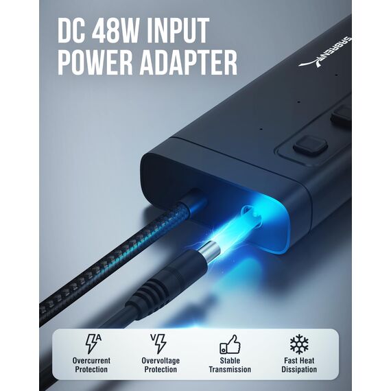 SABRENT USB C Hub 7 Port 48 W mit Schaltern (HB-3A4C)