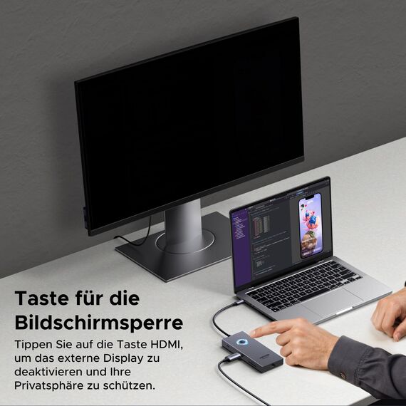 UGREEN Revodok Pro 1091 USB C Hub, 10Gbps USB C Adapter mit 4K HDMI, Gigabit Ethernet, USB 3.2 10Gbps Datenports, SD/TF Kartenleser, PD 100W Kompatibel mit MacBook, Surface, iPad Pro usw.