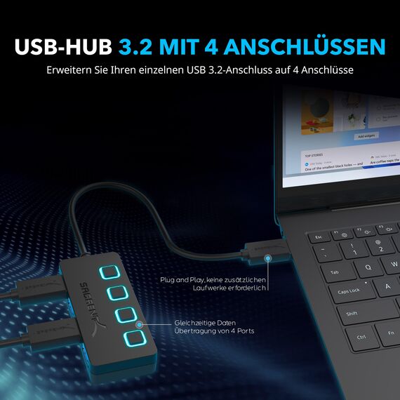 Sabrent 4-Port USB 3.0 Hub (HB-UMP3)