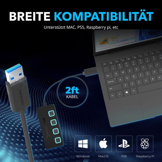Sabrent 4-Port USB 3.0 Hub (HB-UMP3)
