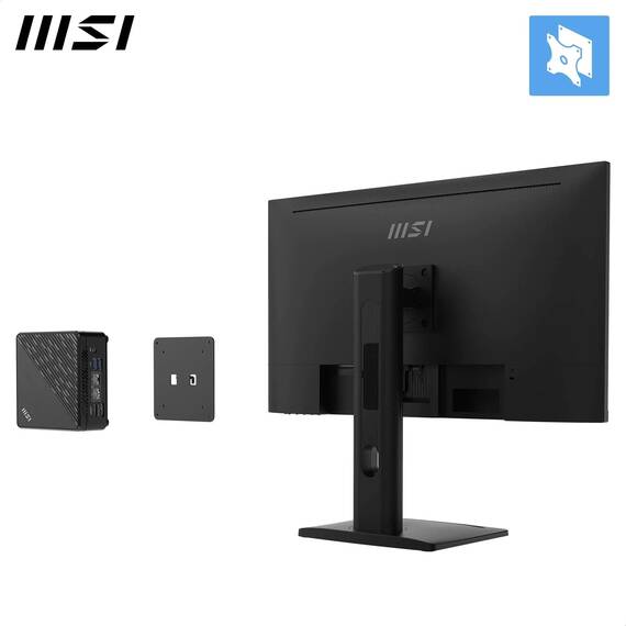 MSI PRO MP273QPDE E2 27 Zoll WQHD Büromonitor - 2560 x 1440 IPS Panel, 100Hz, augenfreundlich, eingebaute Lautsprecher, ergonomisch Einstellbarer Standfuß - HDMI 2.0b (WQHD@100Hz), DP 1.2a
