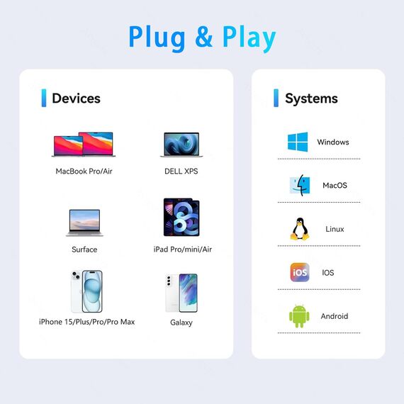 Avigers USB C Hub (8-in-1), USB C Multiport Adapter mit 100W PD, 4K HDMI, SD&TF Kartenleser, USB 3.0, Ethernet LAN Adapter für MacBook Air/Pro, Huawei, Dell und mehr (Silver Grey)