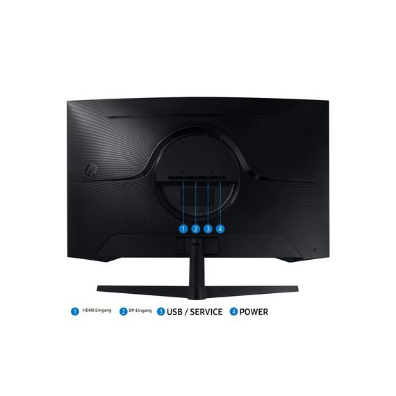 Samsung Odyssey G55C Curved Gaming Monitor 32 Zoll, Bildschirm mit VA-Panel, 2.560 x 1.440 Pixel, 1.000R Radius, HDR10, AMD FreeSync, 165 Hz, Reaktionszeit 1 ms (MPRT), LS32CG554EUXEN