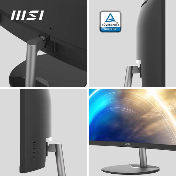 MSI PRO MP341CQDE – 34" UWQHD (3440x1440) im 21:9-Format, 1500R Curved, 100Hz, HD-Ready, 3000:1 Kontrast, neigbar, VESA-kompatibel, DP 1.2a, 2X HDMI 2.0b