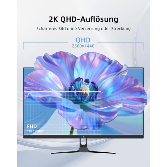 KTC WQHD Monitor 32 Zoll | 2K@120Hz (OC) | Weiß | IPS Panel | ΔE＜2, 99% sRGB, 85% DCI-P3 | VESA | Low Blue Light | HDR10 | HDMI×2, DP×1 | PC Monitor 32 Zoll für Büro, Design, Studium und Freizeit