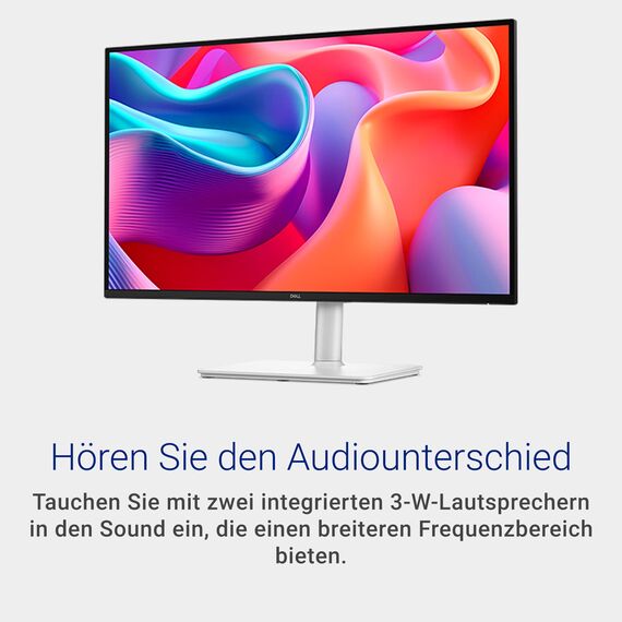 Dell 27 Plus USB-C Monitor - S2725DC, QHD (2560x1440), 144Hz, IPS, 1ms MPRT, AMD FreeSync, 99% sRGB, Höhenverstellbar, Eingebaute Lautsprecher, 2 USB-C, DisplayPort, HDMI, 2 USB-A, 3 Jahre Garantie