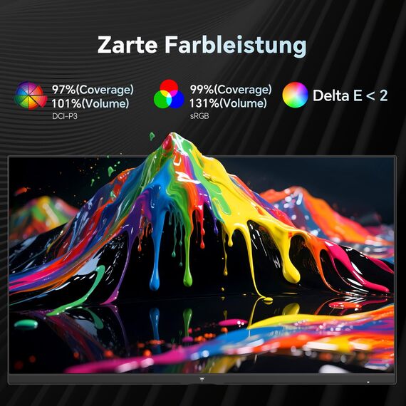 KTC Gaming Monitor 27 Zoll | 2K@200Hz | Eingebaute Lautsprecher | Fast IPS Panel | 1ms Reaktionszeit (MPRT) | 450 cd/㎡ Helligkeit, HDR400 | Adaptive Sync | 131% sRGB, 97% DCI-P3, ΔE＜2 | Weiß