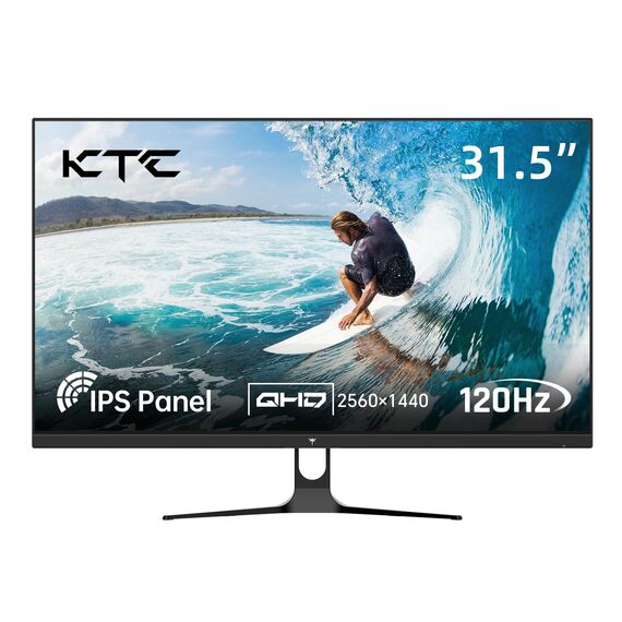 KTC WQHD Monitor 32 Zoll | 2K@120Hz (OC) | Weiß | IPS Panel | ΔE＜2, 99% sRGB, 85% DCI-P3 | VESA | Low Blue Light | HDR10 | HDMI×2, DP×1 | PC Monitor 32 Zoll für Büro, Design, Studium und Freizeit