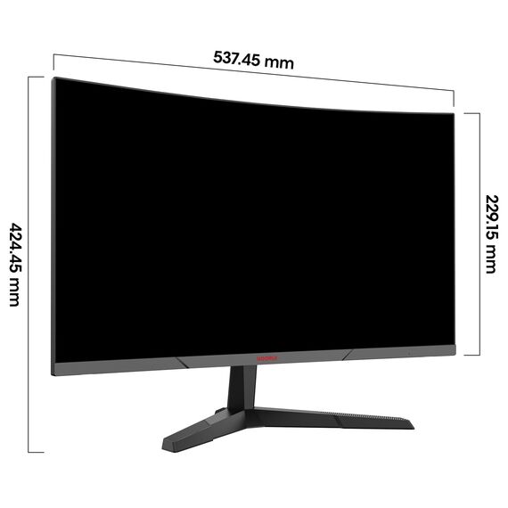 KOORUI 24 Zoll Curved Gaming Monitor, 1ms 180Hz FHD PC Bildschirm 1500R, Adaptive Sync VESA 100x100mm HDMI 2.0/DP 1.2, Schwarz 24E6CA