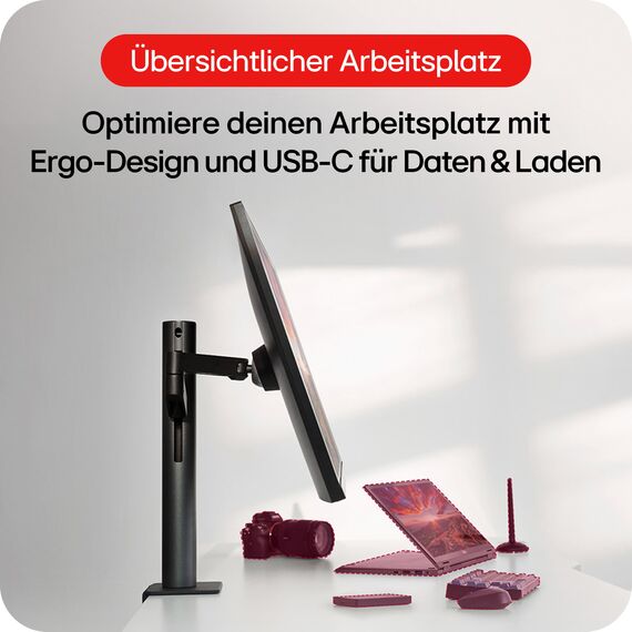 LG Ultrafine Ergo 32UN880K-B.AEU (32 Zoll) 4K UHD IPS Monitor, HDR10, USB-C (60W), Ergonomischer Standfuß, Schwarz