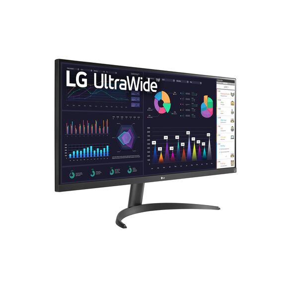 LG Electronics 34WQ500-B UltraWide™ Full HD 34" (87cm), 2560 x 1080, 21:9, AMD FreeSync™, HDR10- and VESA DisplayHDR™ 400, IPS with sRGB 99% (Typ.), Waves MaxxAudio®, 5ms GtG - Schwarz