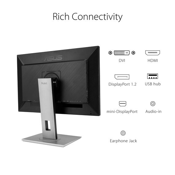 ASUS ProArt PA278QV - 27 Zoll WQHD Professioneller Monitor - 16:9 IPS, 2560x1440 - ergonomisch, Pivot, Calman, Rahmenlos, hohe Farbtreue - DVI, DisplayPort, HDMI, Mini-DP, USB-Hub