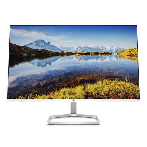 HP M24fwa Monitor - 24 Zoll Bildschirm, Full HD IPS Display, 75Hz, 5ms Reaktionszeit, AMD Freesync, HDMI, VGA, Audio In & Out, integrierte Lautsprecher, Weiss