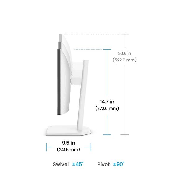 BenQ GW2490TE 23,8 Zoll Monitor 144Hz FHD IPS, USB-C, Eye-Care, Low Blue Light, Flicker-Free, TÜV-Zertifiziert, ergonomisches Design für Home Office