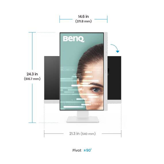 BenQ GW2486TC 23.8“ IPS 1080p Home-Office-Monitor, FHD, USB-C (65W Leistung),100 Hz, Eye-Care, Ergo-Design, USB-Hub, Daisy Chain, hohe Bildwiederholrate, 99% sRGB, HDMI, Display Port, TÜV-zertifiziert