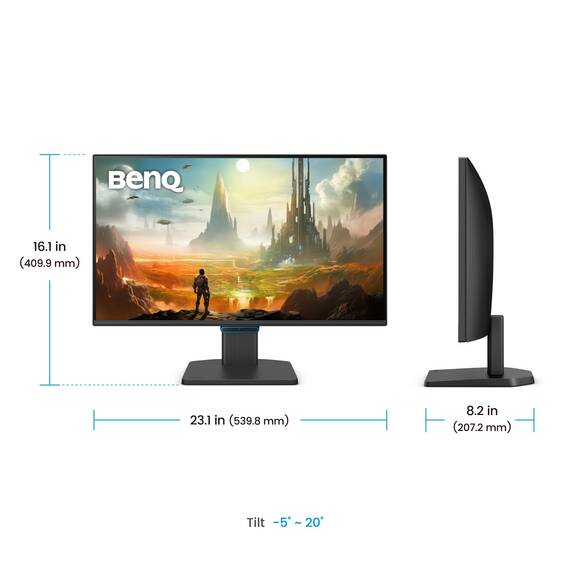 BenQ GW2490CE 23,8 Zoll 1080p FHD 144 Hz IPS Eye-Care-Monitor für das Homeoffice, USB-C, 1080 x 1920, Visual Optimizer, flimmerfrei, Low Blue Light, ultraschmaler Rahmen, TÜV-Zertifiziert, Eye-CareU