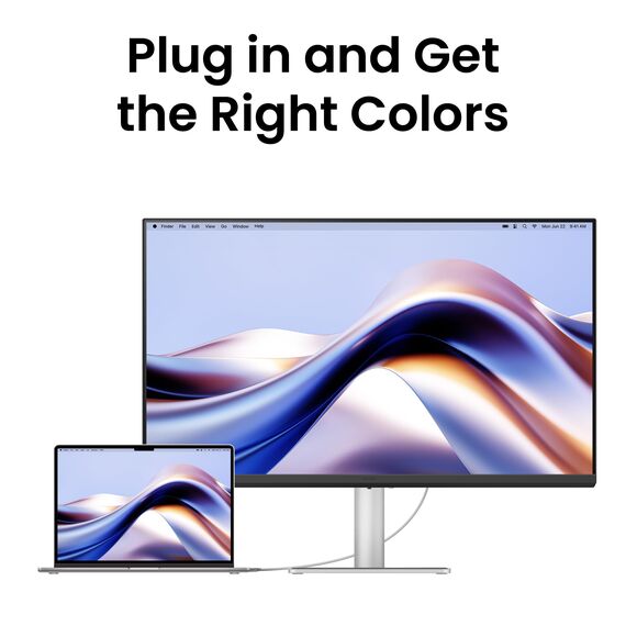 BenQ MA270UP 27 Zoll 4K Monitor mit Nano-Gloss-Beschichtung für MacBook, Dual-USB-C (90W), Mac-Farbabstimmung, integrierter USB-Hub, Steuerung von Helligkeit & Lautstärke direkt am Mac, P3-Farbraum