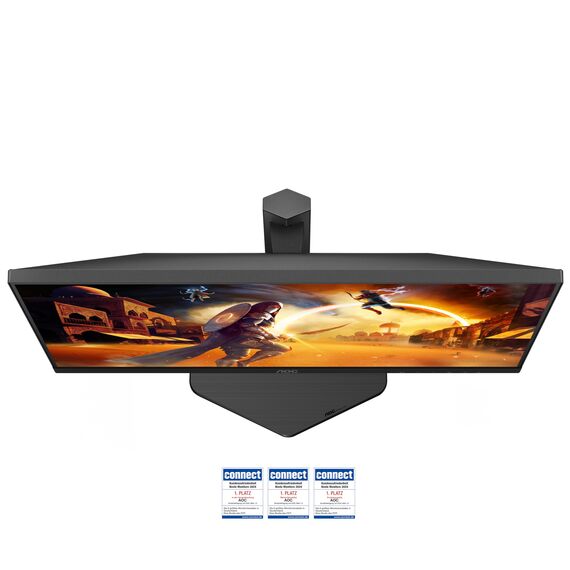 AOC Q27G4SRU 27 Zoll WQHD USB Hub Gaming Monitor, 320Hz, Fast IPS Panel, 0.3ms MPRT, Adaptive Sync, HDR400, G-Sync Comp., Höhenverstellung,Lautsprecher,(2560x1440 HDMI 2X 2.1 DP 1x 1.4) Schwarz