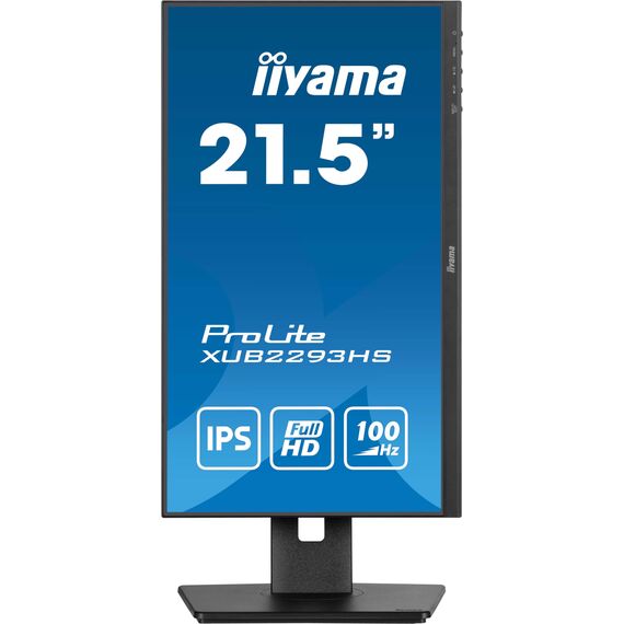 iiyama Prolite XUB2293HS-B6 54,5cm 21,5" IPS LED-Monitor Full-HD 100Hz HDMI DP Slim-Line Höhenverstellung Pivot AdaptiveSync schwarz