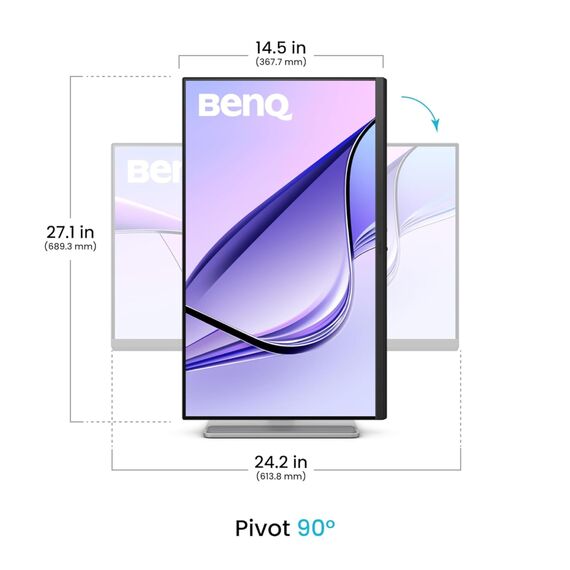BenQ MA320U 32 Zoll 4K 3840x2160 Monitor für MacBook Pro/Air, Dual USB-C, 90W-Stromversorgung, Mac Color Match, USB-Hub, Helligkeits- und Lautstärkeregelung auf Mac, Verstellbarer Fuß, P3-Farbraum