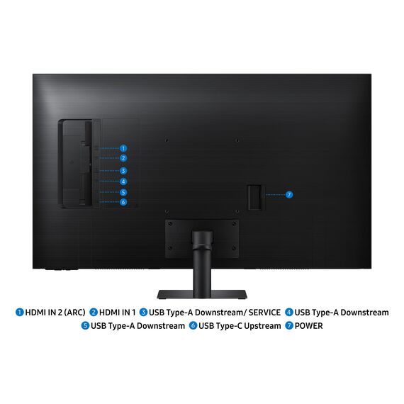 Samsung M70F 43 Zoll 4K Smart AI Monitor, VA-Panel, 3840 x 2160, 60Hz, 4ms (G/G), Speaker, Gaming Hub, 4K Upscaling, Sprachsteuerung, Smart TV-Apps & AI Features, HDR10, LS43FM700UUXEN