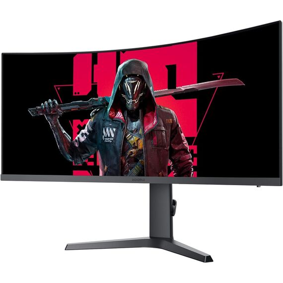 KOORUI 34E6UC 34 Zoll Ultrawide Curved Gaming Monitor, PC Bildschirm 180Hz, 1MS HDR 400, 1000R, UWQHD 3440x1440, Adaptive Sync, 2xHDMI & Display Port, VESA 75x75mm, DCI-P3 90% Höhenverstellbar