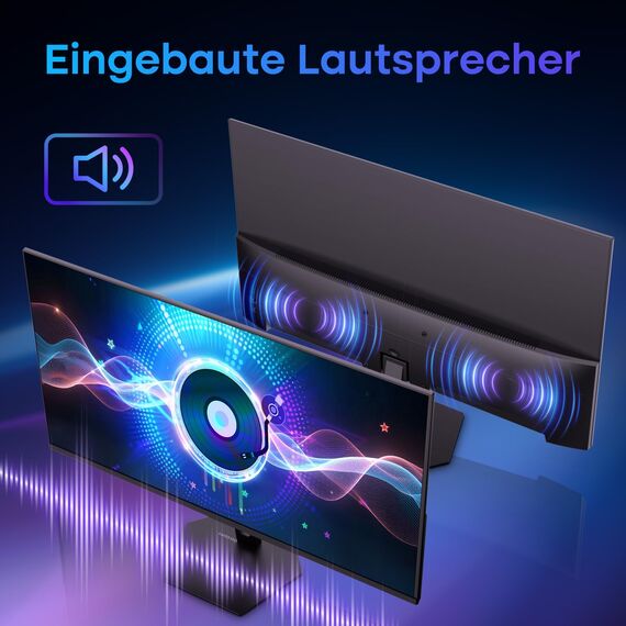 Amzfast Gaming Monitor 25 Zoll - 200Hz Fast IPS, FHD 1920x1080, 1ms MPRT, 124% sRGB, 320 cd/m², HDR, Integrierte Lautsprecher, VESA 75x75, HDMI 2.0/DP 1.4 - AMZG25X1