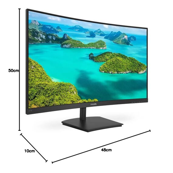 Philips 271E1SCA - 27 Zoll FHD Curved Monitor, FreeSync (1920x1080, 75 Hz, VGA HDMI) schwarz