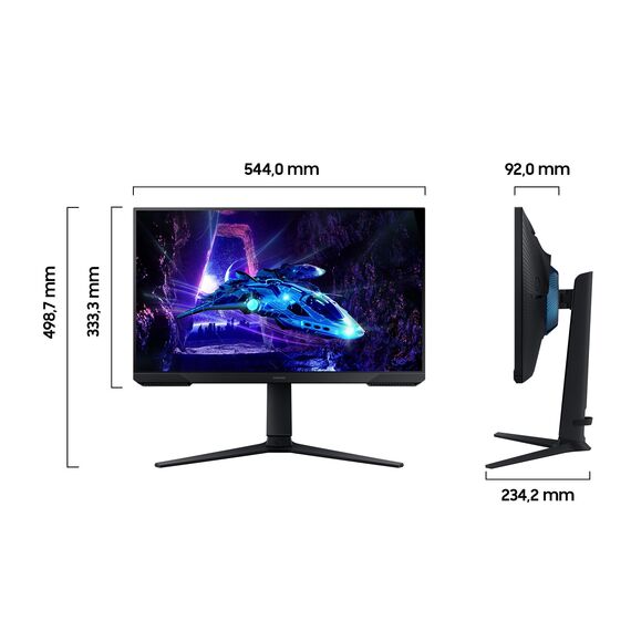 Samsung Odyssey G30D Full HD Gaming Monitor, 24 Zoll, Bildschirm mit VA-Panel, 1.920 x 1.080 Pixel, Bildwiederholrate 180 Hz, Reaktionszeit 1 ms (MPRT), AMD FreeSync, HDR10, LS24DG300EUXEN