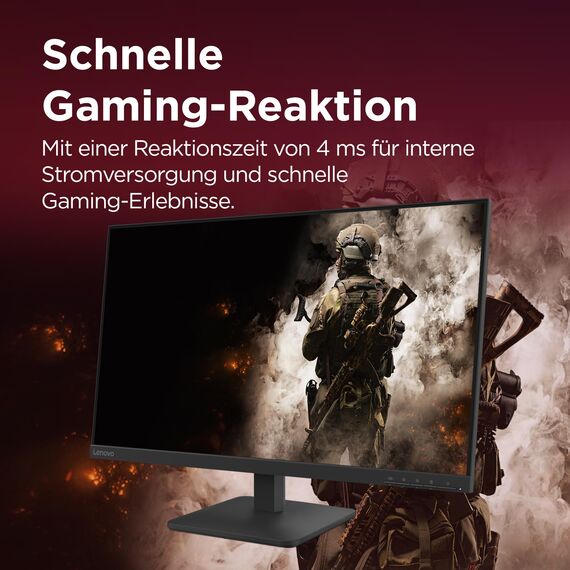 Lenovo L27-41 | 27'' Full HD WLED Monitor | 1920 x 1080 | 16:9 | 100Hz | 4ms Reaktionszeit | HDMI | VGA | 3-seitig IPS Panel | Raven schwarz | 4.1 kg