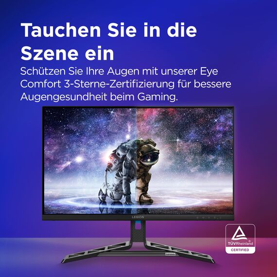 Lenovo Legion R27qe Gen 2 | 27" QHD WLED Gaming Monitor | 2560x1440 | 16:9 | 200 Hz | IPS-Panel | 0.5ms Reaktionszeit | HDMI | DisplayPort | TÜV Eye Comfort Schutz | Raven schwarz | 5.9 kg