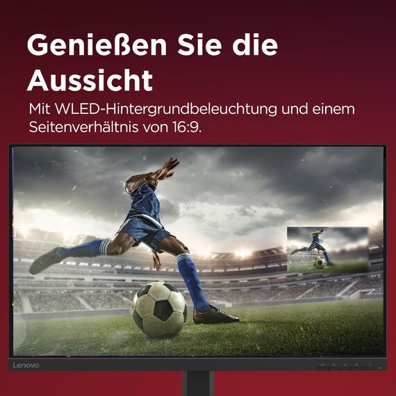 Lenovo L27-41 | 27'' Full HD WLED Monitor | 1920 x 1080 | 16:9 | 100Hz | 4ms Reaktionszeit | HDMI | VGA | 3-seitig IPS Panel | Raven schwarz | 4.1 kg