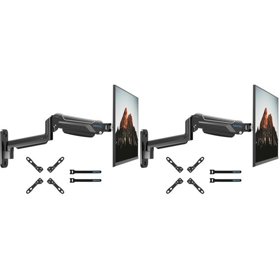 BONTEC Monitor Wandhalterung 13-42 Zoll Bildschirm bis 9 kg, VESA 200x200, Neigbar Schwenkbar Drehbar, Höhenverstellbar Monitor Wall Mount (Packung mit 2)