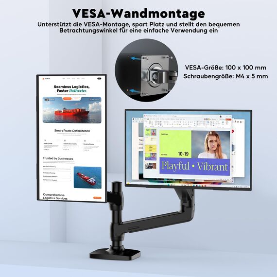 MAGICRAVEN 23.8" 4K Portable Monitor, 3840x2160 UHD Tragbarer Monitor 4K, Laptop Bildschirm Erweiterung, 100% sRGB Mobiler Monitore, Laptop Screen Extender für Laptop/PC/Mac/PS5/4/X-BO