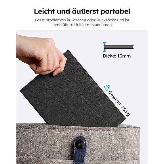 Dopesplay Portable Monitor 10,5", HDR 1920 x 1280 Ultradünn 100% sRGB Tragbarer Monitore, 420 Nits Mini Zweiter Display mit Schutzhülle & Lautsprecher, USBC/HDMI Monitore für Laptop, PC, Phone