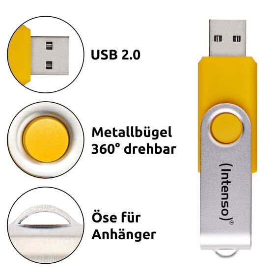 Intenso Office Line USB Stick 5X 64 GB | Super Speed USB-A 3.2 Speicherstick mit bis zu 70 MB/s | 5 Farben mit Metallbügel & Beschriftungsetiketten: Amazon.de: Computer & Zubehör