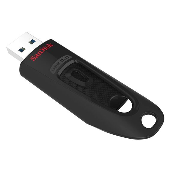 SANDISK Ultra USB 3.0 Flash- Laufwerk 64 GB (SecureAccess Software, Passwortschutz, Übertragungsgeschwindigkeit von bis zu 130 MB/s) Schwarz