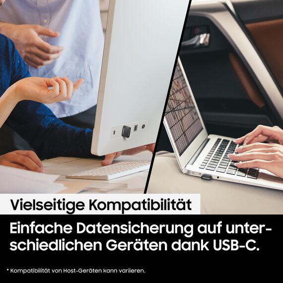 Samsung FIT Plus USB-Stick Typ-A, 128 GB, 400 MB/s Lesen, 60 MB/s Schreiben, kompakter USB 3.1 Speicherstick mit Schlüsselring, Gray, MUF-128AB/APC