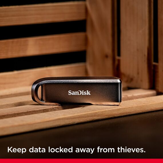 Sandisk Extreme PRO 512 GB, High-Performance USB Type-C-Flash-Laufwerk (Lesegeschwindigkeiten bis zu 1.000 MB/s, Schreibgeschwindigkeiten bis zu 900 MB/s, RescuePRO Deluxe-Software)