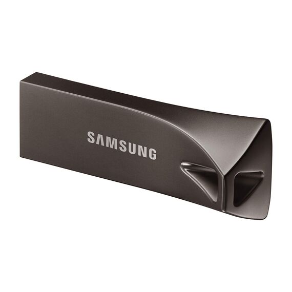 Samsung BAR Plus USB-Stick Typ-A, 256 GB, 400 MB/s Lesen, 110 MB/s Schreiben, Widerstandsfähiger USB 3.1 Speicherstick mit Schlüsselring, Titan Gray, MUF-256BE4/APC